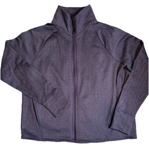 Champion Women's Full Zip Training Jacket‎ Size L Purple Herringbone